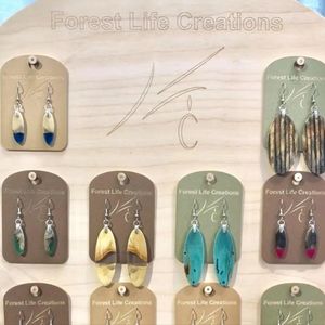 Forest life creations wood earrings